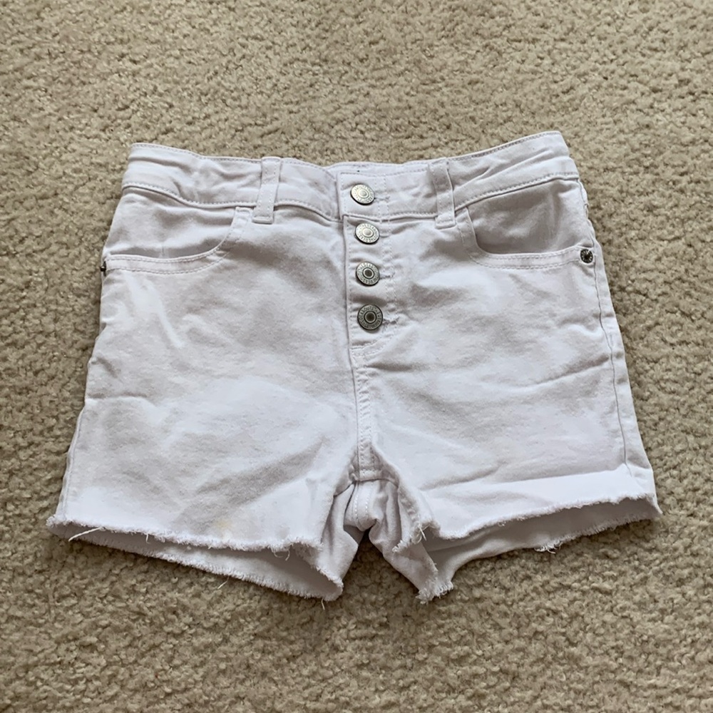 White high rise shorts SIZE: girls 10